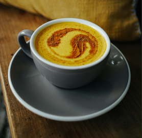 Golden milk used to treat a cough and flu