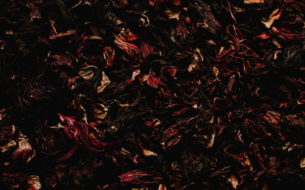 Dried hibiscus flowers used to treat high blood pressure