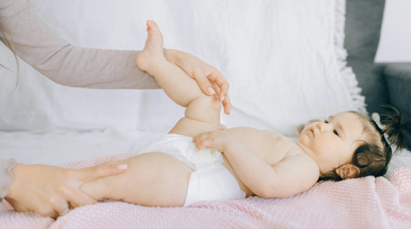 Baby with beautiful skin