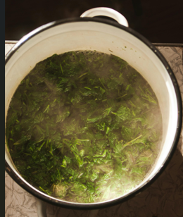 Boiled Amaranth leaves